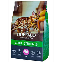 Mr. Buffalo STERILIZED Сухой корм для стерилизованных кошек индейка 10 кг (развесной)