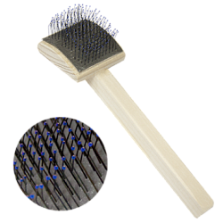 Пуходерка деревянная полукруглая малая с каплей 50*50 арт 07245 Зооник