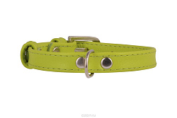 Ошейник "Collar Glamour" без украшений зеленый (ширина 13 мм длина 21-29 см)  32565