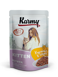 KARMY Kitten влажный корм для котят до 1 года курица в соусе 0,08кг