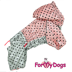 FOR MY DOG Комбинезон серебро/розовый в горох для девочек FW1086-2021F