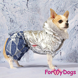 FOR MY DOG Комбинезон серебро/синий д/мальчиков  (16) FW667-2019 М