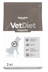 ALPHAPET (АльфаПет)  VET DIET  HEPATIC сухой корм для взрослых собак (рыба) 2 кг