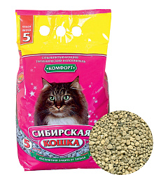 Наполнитель Сибирская кошка супервпитывающий "Комфорт" впитывающий 5 л 