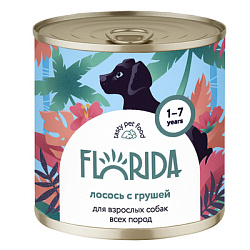 Florida Dog Консервы для собак Лосось с грушей 400гр
