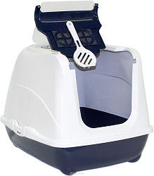 Туалет-домик Flip Cat для больших кошек черника 58*45*42 см 14С240331 Moderna