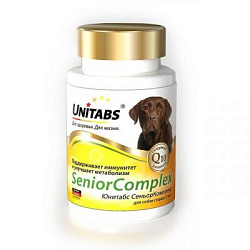 Unitabs SeniorComplex с Q10 для собак старше 7 лет 100 таб.