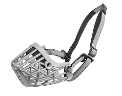 Намордник пластик. №4 "Silver Reflex" светоотраж, металлик 22 см (доберман) 55514серебр ZooM
