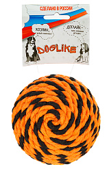 ДОГЛАЙК Мяч Броник средний оранжево-черный D-5326