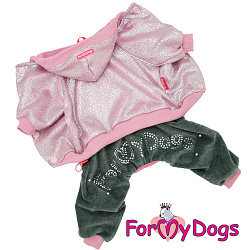 FOR MY DOG Костюм серо/розовый (12Chh) 568SS-2021