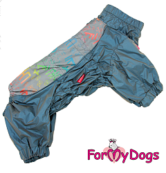 FOR MY DOG Дождевик синий металлик для мальчиков р-р 22 687SS-2022 M