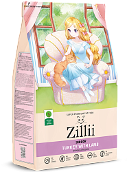 ZILLII (Зилли) Indoor сухой корм для взрослых кошек живущих в помещении с индейкой и ягненком, 2 кг