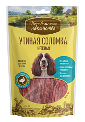 Деревенские лакомства Утиная соломка нежная для собак 100 г 79711229