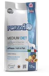 FORZA  10 Med Diet pesce Корм для взрослых собак средних пород из рыбы. Гипоаллергенный 1,5кг
