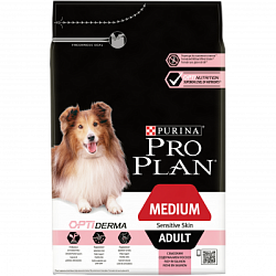 PROPLAN ADULT MEDIUM Sensitive Skin для взр.собак сред.пород лосось 7,5 кг