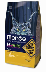 Monge Cat BWild Hare сухой корм для взрослых кошек с мясом зайца 1,5 кг 70012003