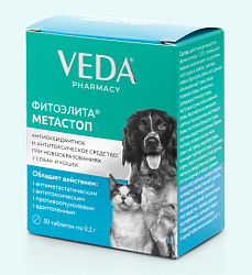 Фитоэлита Метастоп для собак и кошек 50 таб., VEDA