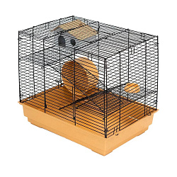 ECO клетка д/грызунов ГОША-2 разбор.,шаг прута 10,5мм,42*30*h38см,2 этажа (+домик,колесо,миска),беже