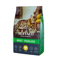 Mr. Buffalo STERILIZED Сухой корм для стерилизованных кошек курица 10кг (развесной)