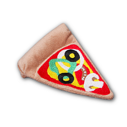 Игрушка текстильная для кошек "Пицца" с кошачьей мятой  8х11см Рыжебок