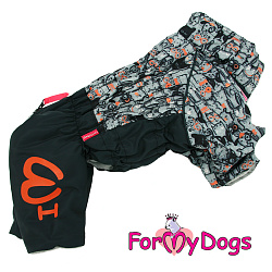 FOR MY DOG Комбинезон черно/серый  д/мальчиков  (18) FW852-2020 М
