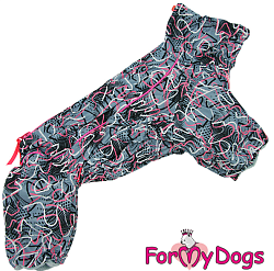 FOR MY DOG Комбинезон серо/розовый для девочек (22) TDW0156-2023 F