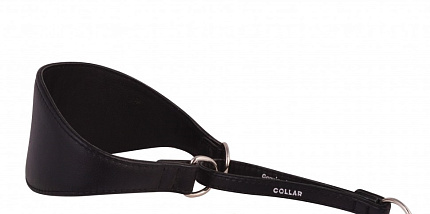 Ошейник-удавка Collar Glamour для борзых без украшений черный 55 мм*26-36 см 34701!