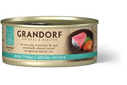 Grandorf (Грандорф) Консервы для кошек филе тунца с мясо лосося 70 г