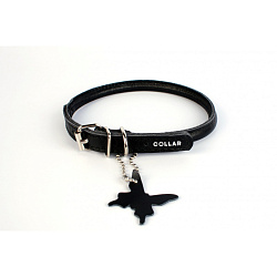 Ошейник "Collar Glamour" круглый для длинношерстных собак(ш. 10 мм,дл. 33-41 см) черный 35051