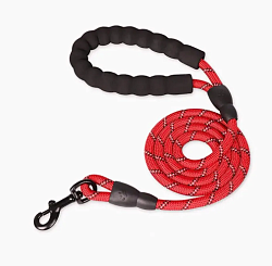 Поводок X-CORD шнур Ø10 мм мягкая ручка св/отр 1,5 м PerseiLine ПШ-1012 КРАСНЫЙ