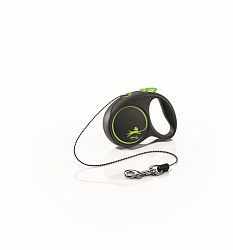 FLEXI Рулетка BLACK DESIGN XS трос 3 м до 8 кг зеленый  56004F