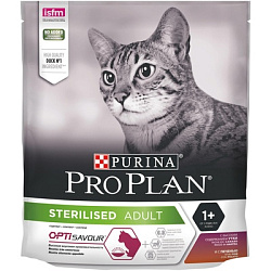 PROPLAN CAT STERILISED сухой корм для стерилизованных кошек утка/печень (промо 1,5 + 400)