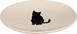 Миска керамическая "Кошка" 18*15 см белая 24490 Trixie