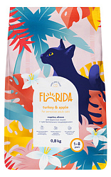 FLORIDA CAT Сухой корм для кошек с чувствительным пищеварением индейка с яблоком 12 кг (Развесной.)