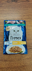 GOURMET PERLE с влажный корм для взрослых кошек роскошный соус с кроликом 75 г 