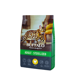 Mr. Buffalo STERILIZED Сухой корм для кошек курица 0,4 кг