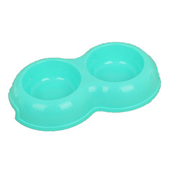 Миска двойная 0,2 л бирюзовый 2480665 Sima