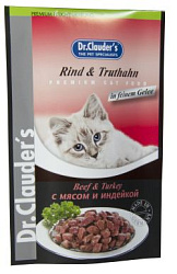 Dr.Clauder's влажный корм для кошек с мясом и индейкой 100 гр пауч 60163
