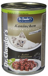 Dr.Clauder's консервы для кошек кусочки с кроликом 415 г