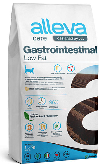 Alleva  CARE CAT GASTROINTESTINAL сухой корм для кошек Кэр Гастроинтестинал 1,5 кг 1