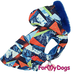 FOR MY DOG Попона синяя/мультиколор р-р 14