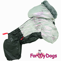 FOR MY DOGS Комбинезон белый /графит металлик для девочек р-р 20