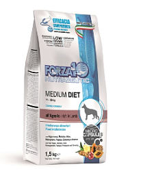 FORZA 10 Med Diet Angnello Корм для взрослых собак средних пород из ягненка. Гипоаллергенный 1,5кг