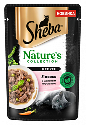 Sheba влажный корм для кошек Nature's Collection лосось и горох 75гр
