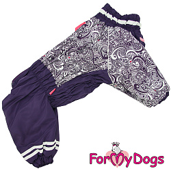 FOR MY DOGS Комбинезон фиолетовый "Орнамент" для девочек B1