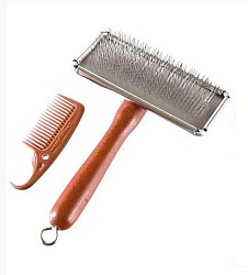 Сликер-пуходерка для линяющей шерсти собак с функцией мягкого воздействия M 83682