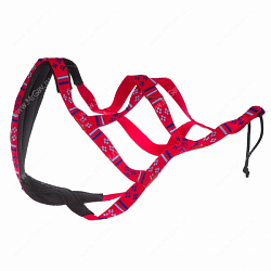 Ездовая шлейка  жаккард красный с рис. 60/70 см*30 мм р-р  XL Dream Sled Dog 34208054