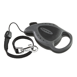Поводок-рулетка FLIPPY DELUXE CORD Mini черный - шнур 8 кг 75008017 Ферпласт