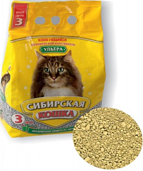 Наполнитель Сибирская кошка Ультра комкующийся 5 л 00010503