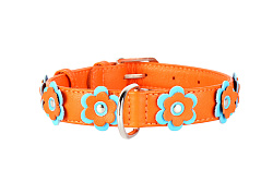 Ошейник "Collar glamour" с украшением апликация оранжевый 34994